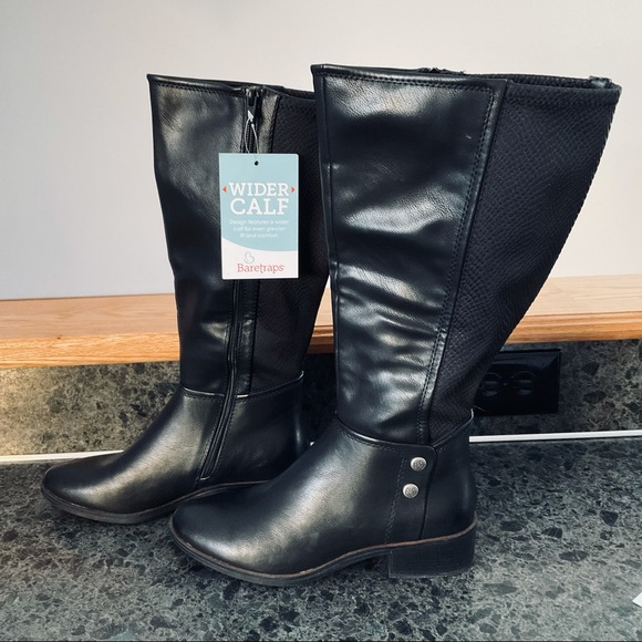 Baretraps Wide Calf Madelyn Boots Size 
